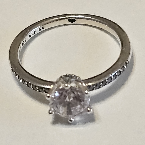 Authentic Pandora Clear Sparkling Crown Solitaire Ring - Picture 3 of 4
